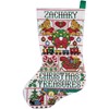 Picture of Christmas Treasures Stocking Counted Cross Stitch Kit-17" Long 14 Count