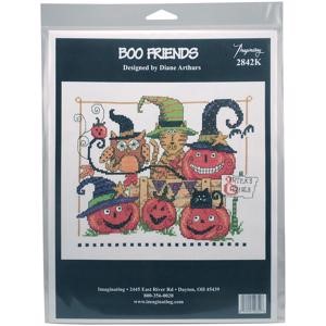 Picture of Imaginating Boo Friends Counted Cross Stitch Kit-9"X7.5" 14 Count