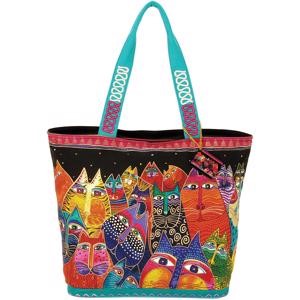 Picture of Laurel Burch Shoulder Tote Zipper Top 19.5"X6.75"X15"-Fantasticats