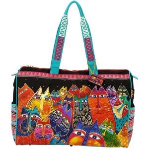 Picture of Laurel Burch Travel Bag Zipper Top 21"X8"X16"-Fantasticats