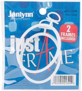 Picture of Janlynn Just A Frame Mini Oval 2.25"X2.75" 2/Pkg-White