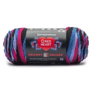 Picture of Red Heart All in One Granny Square-Black - Hyper Violet