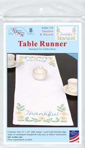 Picture of Jack Dempsey Stamped Table Runner/Scarf 15"X42"-Thankful & Blessed