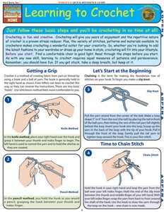 Picture of Bar Charts Quick Study Reference Guide-Learning to Crochet