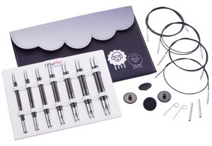 Picture of KnitPro-Karbonz MIDI Interchangeable Knitting Needle Set 5"-Set Of Seven