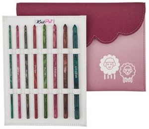 Picture of KnitPro-Dreamz Deluxe Single Ended Crochet Hook Set-Set Of 8 - Assorted Sizes