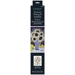 Picture of Camelot Dots Diamond Art Kit 15.7"X20"-White Sunflowers