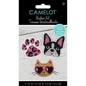 Picture of Camelot Dots Diamond Art Kit 2.8"X29" 3/Pkg-Paw-Some Sticker