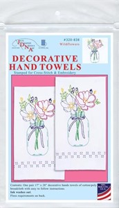 Picture of Jack Dempsey Stamped Decorative Hand Towels 17"X28"-Wildflowers